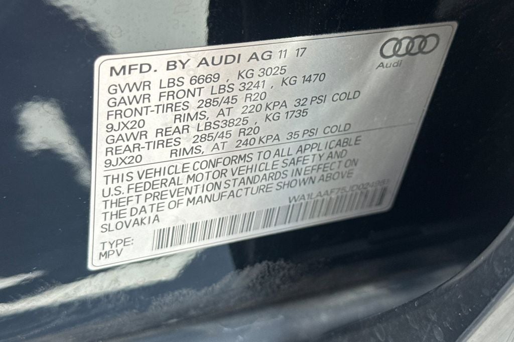 2018 Audi Q7 3.0T Premium Plus quattro