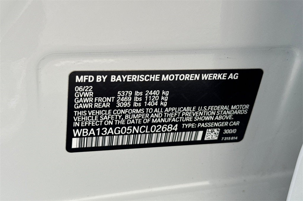 2022 BMW 5 Series 530e iPerformance