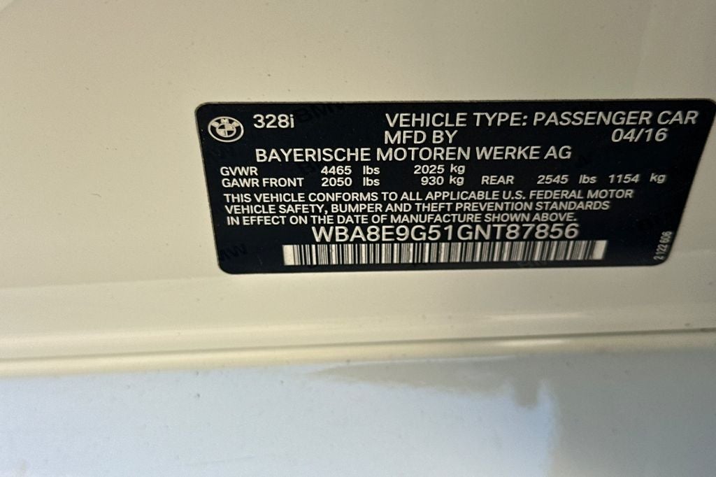 2016 BMW 3 Series 328i