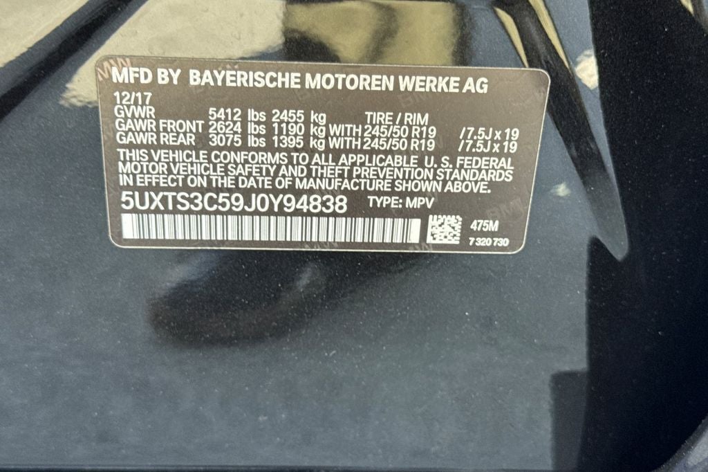 2018 BMW X3 M40i