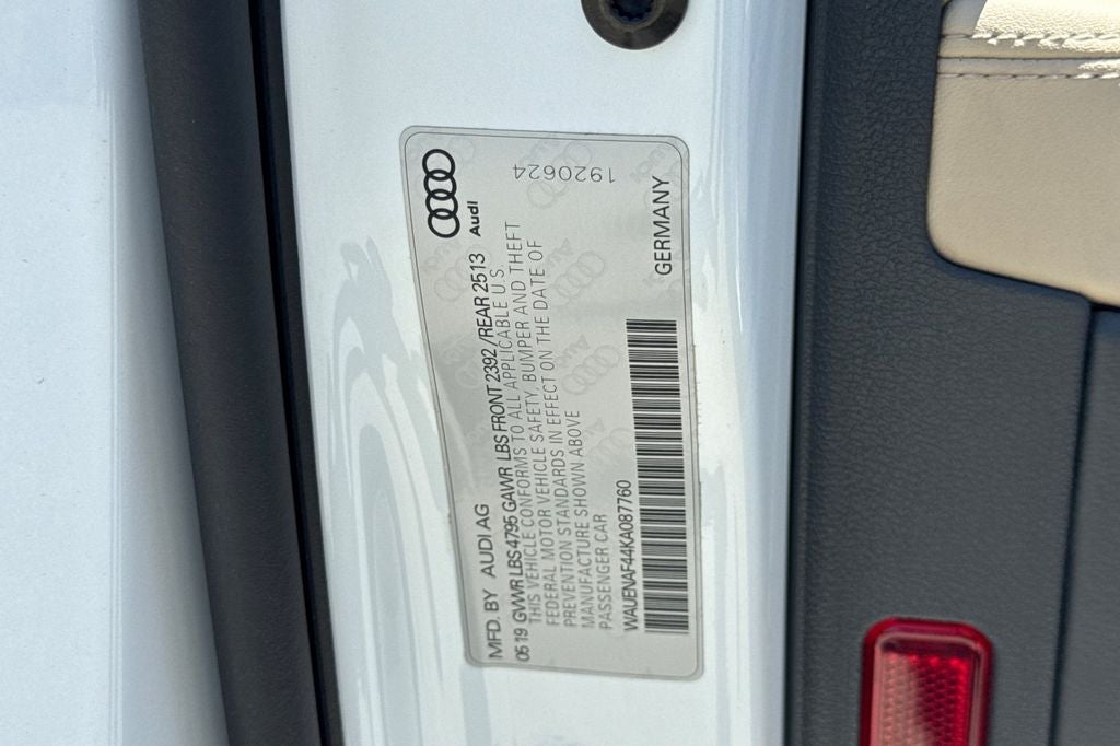 2019 Audi A4 2.0T Premium Plus quattro