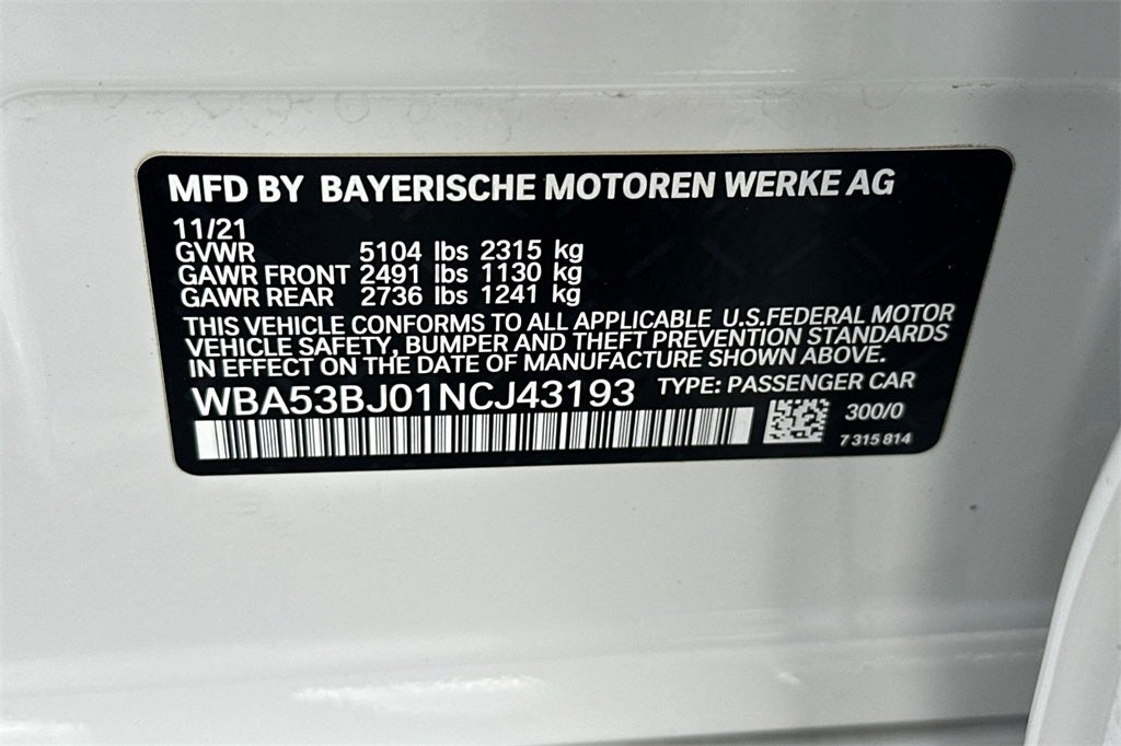 2022 BMW 5 Series 540i