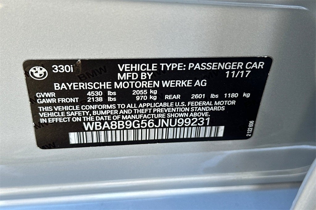 2018 BMW 3 Series 330i